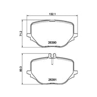 Rear Brake Pad Set 0004209402 Compatible With Mercedes Benz W223