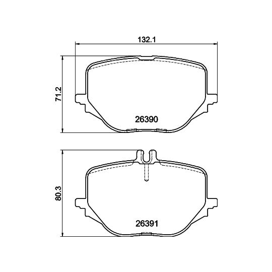 Rear Brake Pad Set 0004209402 Compatible With Mercedes Benz W223