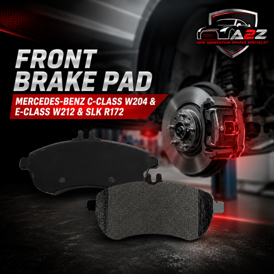 Front Brake Pad A0074205520 2430601 P06067 Compatible With MERCEDES-BENZ C-CLASS W204 & E-CLASS W212 & SLK R172