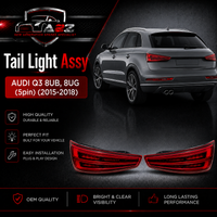 Tail Light Rear Lamp Left 8U0945093N 8U0945093T & Right 8U0945094N 8U0945094T Compatible With AUDI Q3 8UB, 8UG (5pin) (2015-2018) Tag No.151