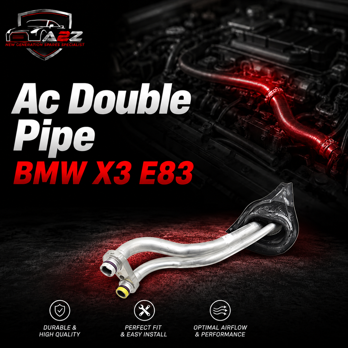 Ac Double Pipe 64503455918 Compatible With BMW X3 E83