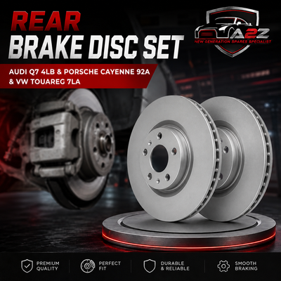 Rear Brake Disc Set 7L8615601C 7L8615601G Compatible With AUDI Q7 4LB & PORSCHE CAYENNE 92A & VW TOUAREG 7LA