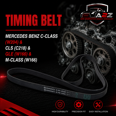 Timing Belt 6PK2000 Compatible With MERCEDES BENZ C-CLASS (W204) & CLS (C218) & GLE (W166) & M-CLASS (W166) Tag-BEL-04