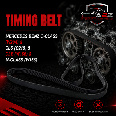Timing Belt 6PK2000 Compatible With MERCEDES BENZ C-CLASS (W204) & CLS (C218) & GLE (W166) & M-CLASS (W166) Tag-BEL-04