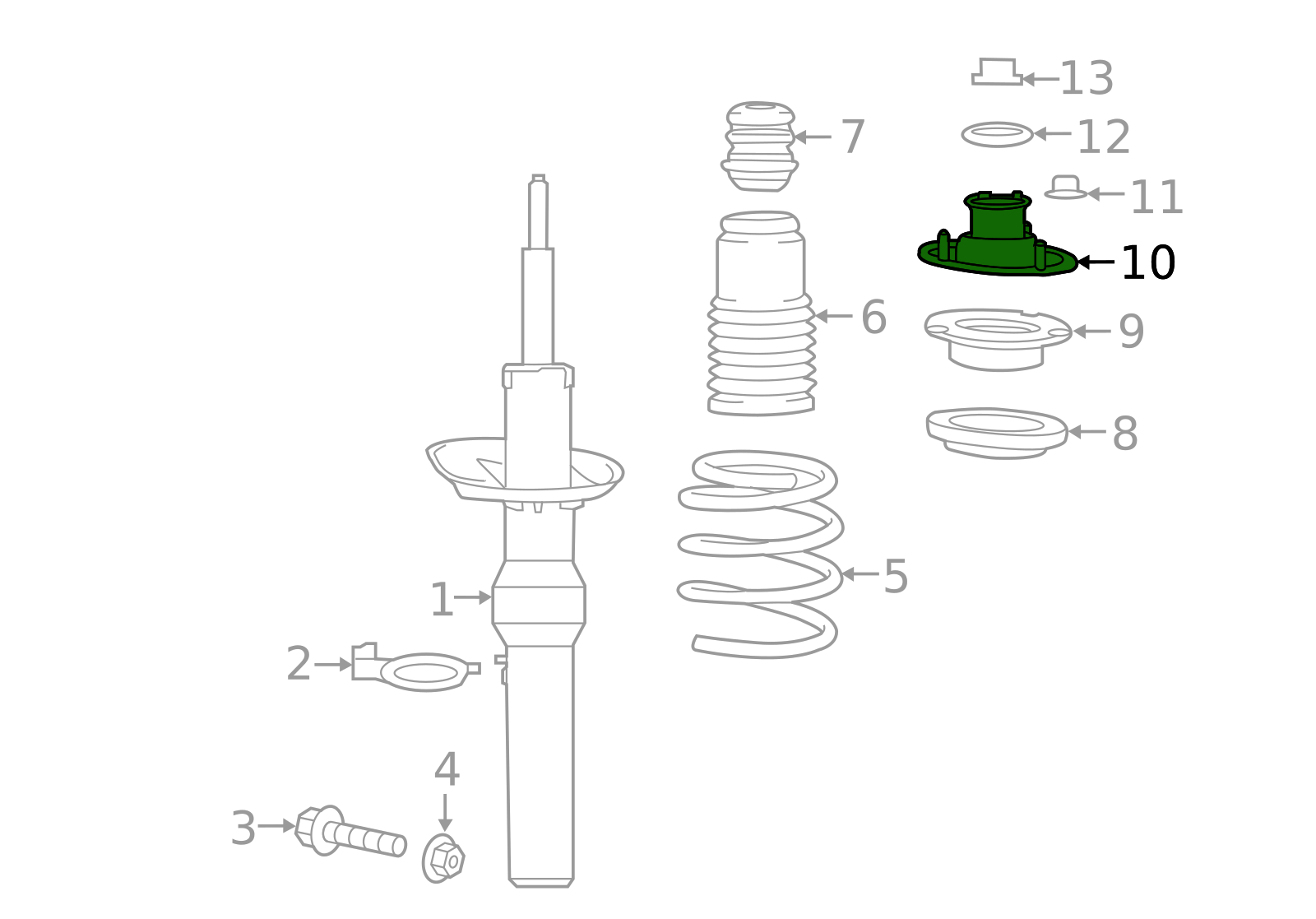 Strut Mount 98133305901 Compatible With PORSCHE CAYMAN BOXSTER