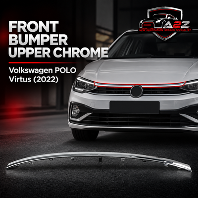 Front bumper Upper Chrome 5JN853768 Compatible With Volkswagen POLO Virtus (2022)