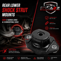 Rear Lower Shock Strut Mounts 333526768544 Compatible With BMW 3 Series (E90) & 3 Convertible (E93) & 3 Coupe (E92) & X1 (E84)