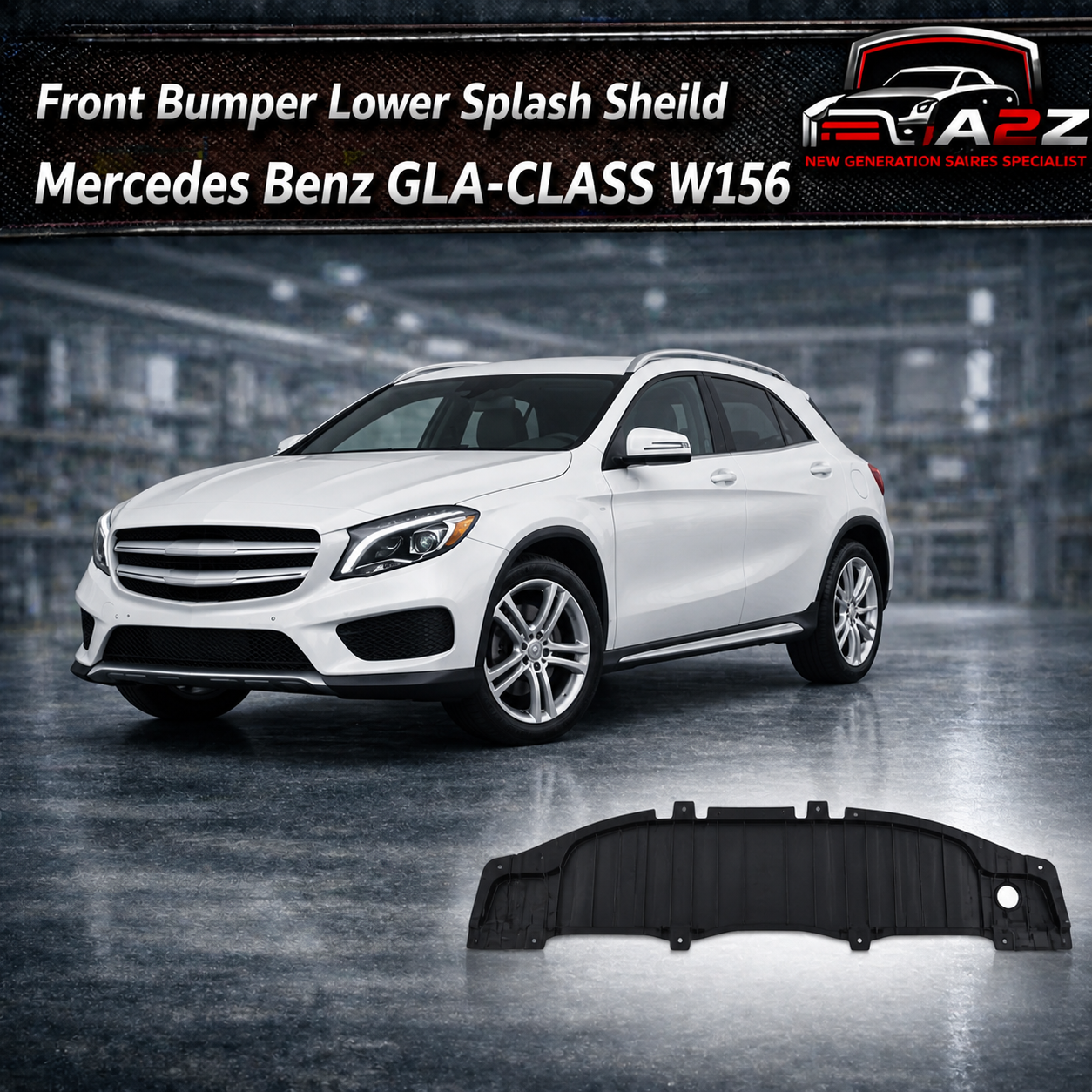 Front Bumper Lower Splash Sheild 1568850036 Compatible With Mercedes Benz GLA-CLASS W156 Tag No.3