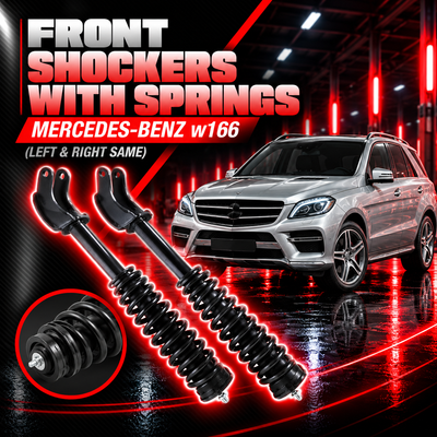 Front (Left & Right Same) Shockers With Springs 1663232400 Compatible With Mercedes Benz W166