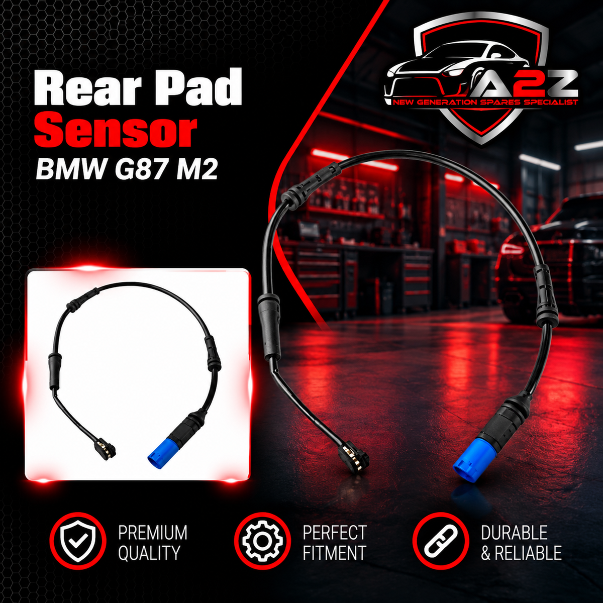 Rear Pad Sensor 34358095575 Compatible With BMW G87 M2