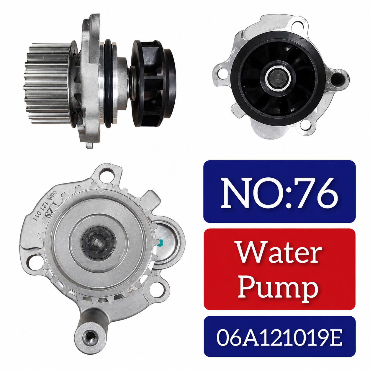 Water Pump 06A121019E Compatible With Volkswagen Beetle Jetta  Passat &. Audi Tag-W-76