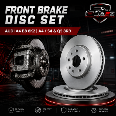Front Brake Disc Set 8K0615301A 4GD615301 L8KD615301A Compatible With AUDI A4 B8 8K2 | A4 / S4 & Q5 8RB