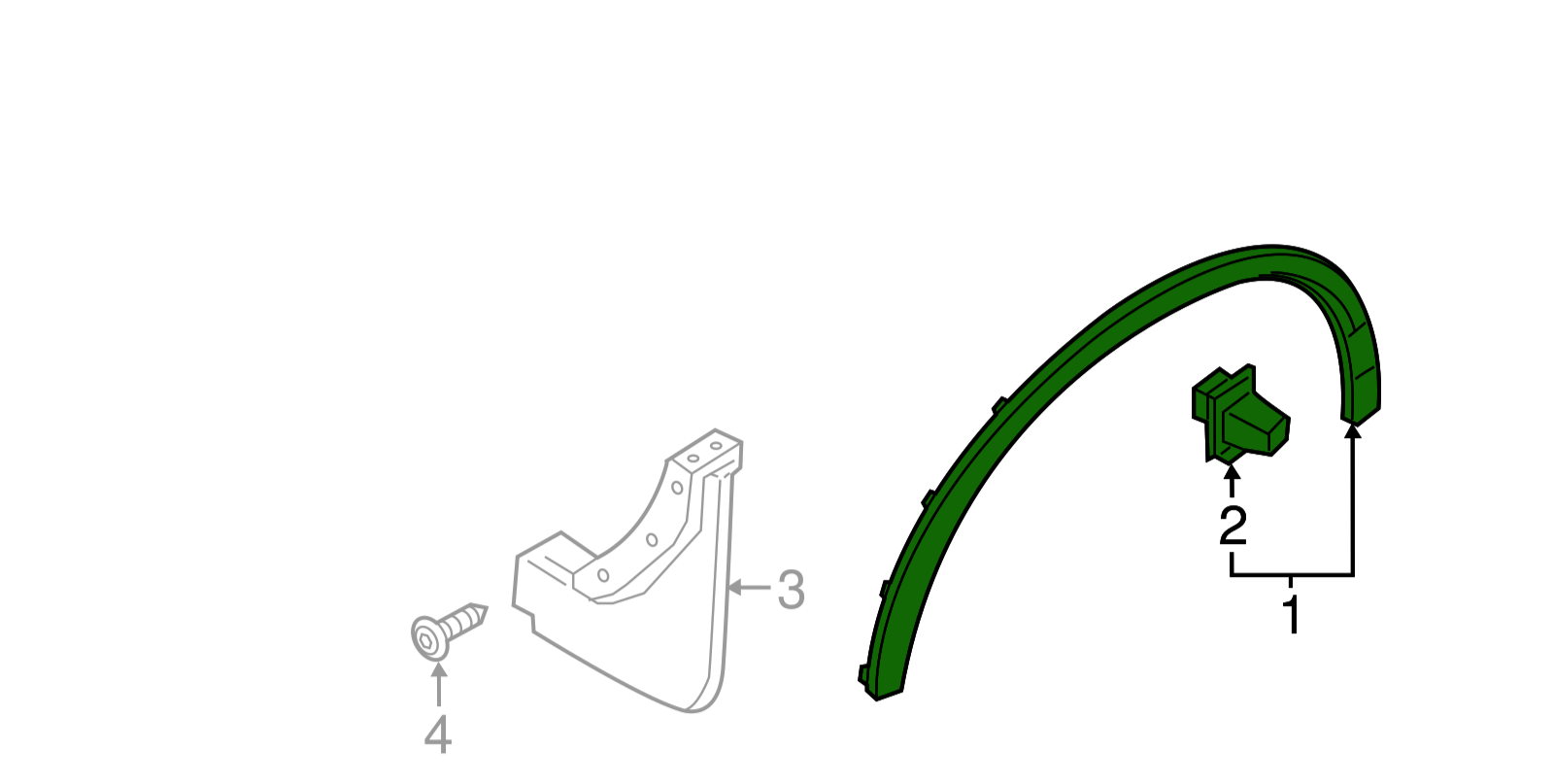 Rear Right Wheel Arch (EYEBROW) 39790044A Compatible With VOLVO XC90 N.M (Small) (T-2) Tag-EY-40 (2016-2024)