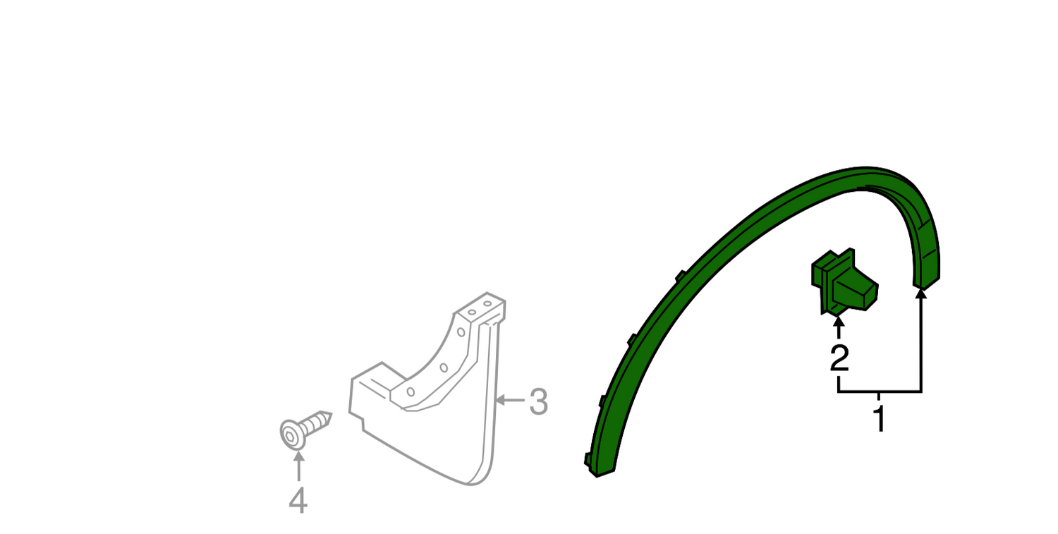 Rear Right Wheel Arch (EYEBROW) 39790044A Compatible With VOLVO XC90 N.M (Small) (T-2) Tag-EY-40 (2016-2024)