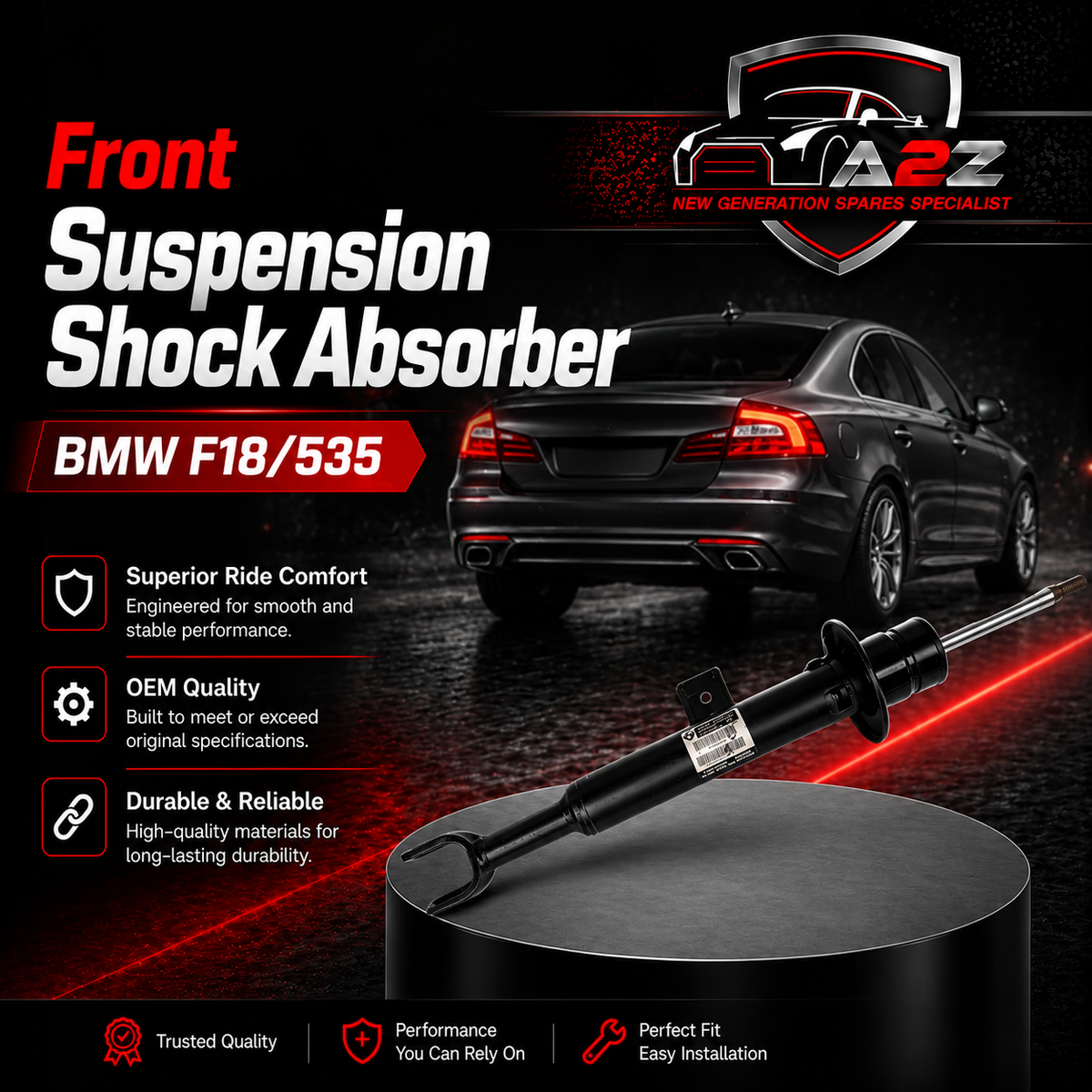 Front Suspension Shock Absorber Left 31316854581 Compatible With BMW F18/535