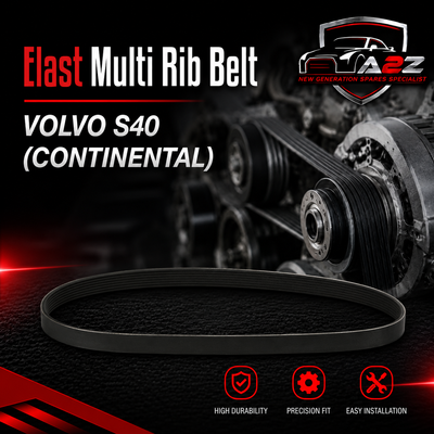 Elast Multi Rib Belt 6PK1059 30650847 Compatible With VOLVO S40 (CONTINENTAL)