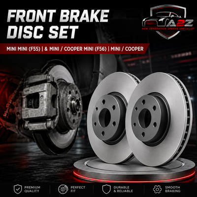 Front Brake Disc Set 34116799347 34116866295 Compatible With MINI MINI (F55) | & MINI / COOPER MINI (F56) | MINI / COOPER
