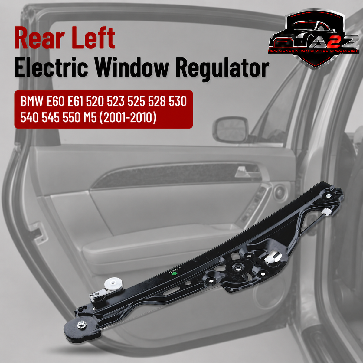 Rear Left Electric Window Regulator 51357075673 Compatible With BMW E60 E61 520 523 525 528 530 540 545 550 M5 (2001-2010)