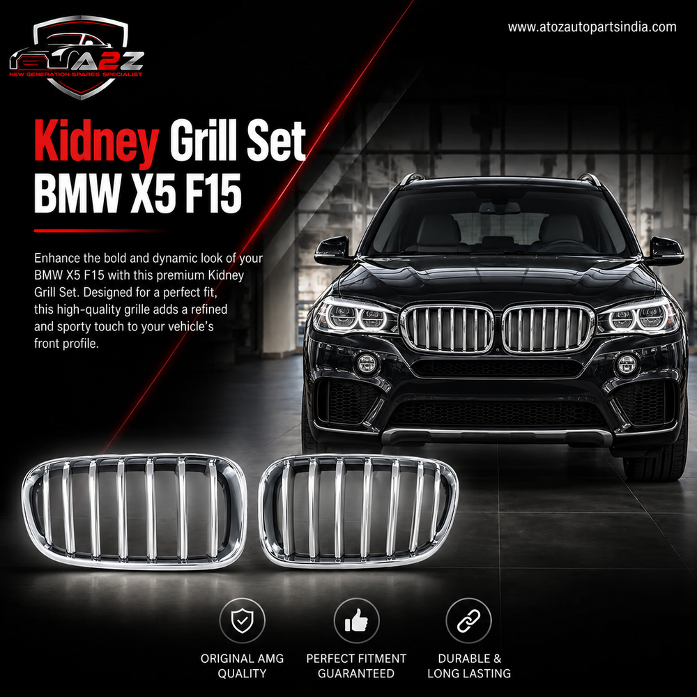 Kidney Grill Set 51137316062=R.H, & 51137316061=L.H  Compatible With BMW X5 F15 Tag 47