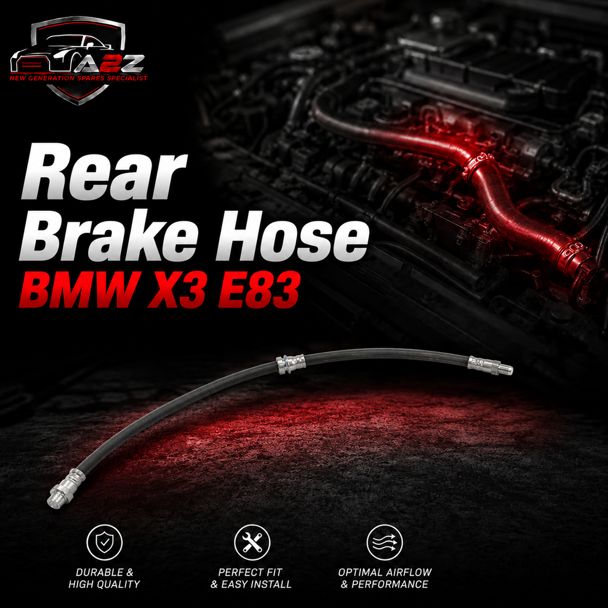 Rear Brake Hose 34303411444 Compatible With BMW X3 E83