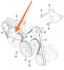 Belt Tensioner With Pulley C2Z4778 Compatible with JAGUAR XJ X351 & XF