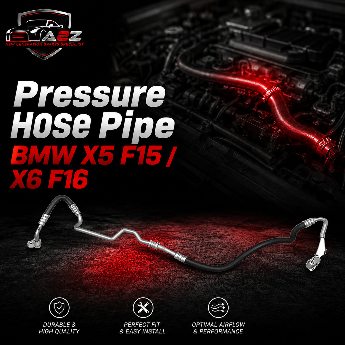 Pressure Hose Pipe 64509271899 Compatible With BMW X5 F15 / X6 F16