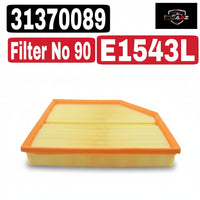Air Filter E1543L & 31370089 & LX4233 Compatible With VOLVO S90 II (234) & V90 II Estate (235) & XC60 II (246) & XC90 II (256)Tag : 90