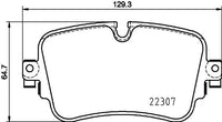 Rear Brake Pad 4M0698451N 2230701 P85161  Compatible With AUDI  A6 C8 & A8 & Q7 4MB