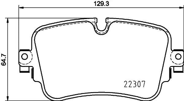 Rear Brake Pad 4M0698451N 2230701 P85161  Compatible With AUDI  A6 C8 & A8 & Q7 4MB