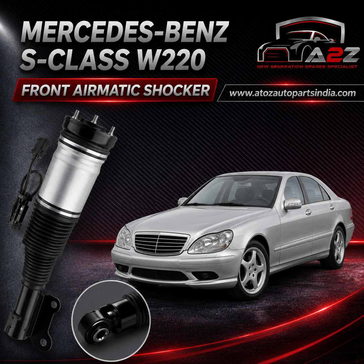 Front Air Suspension Shock Absorber Strut 2203202438 2203205113 A2203202438 Compatible With MERCEDES-BENZ S-CLASS W220