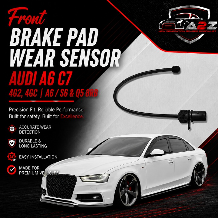 Front Brake Pad Wear Sensor 8R0615121 Compatible With AUDI A6 C7 4G2, 4GC | A6 / S6 & Q5 8RB