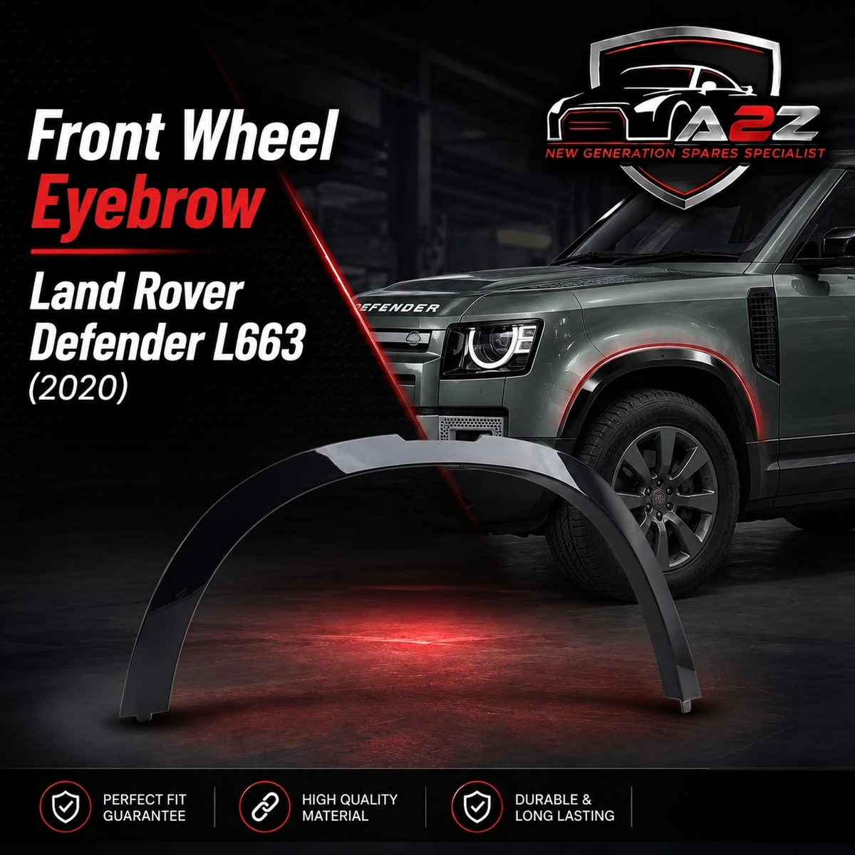 Front Wheel Eyebrow Right LR130584 Compatible With Land Rover Defender L663 (2020)