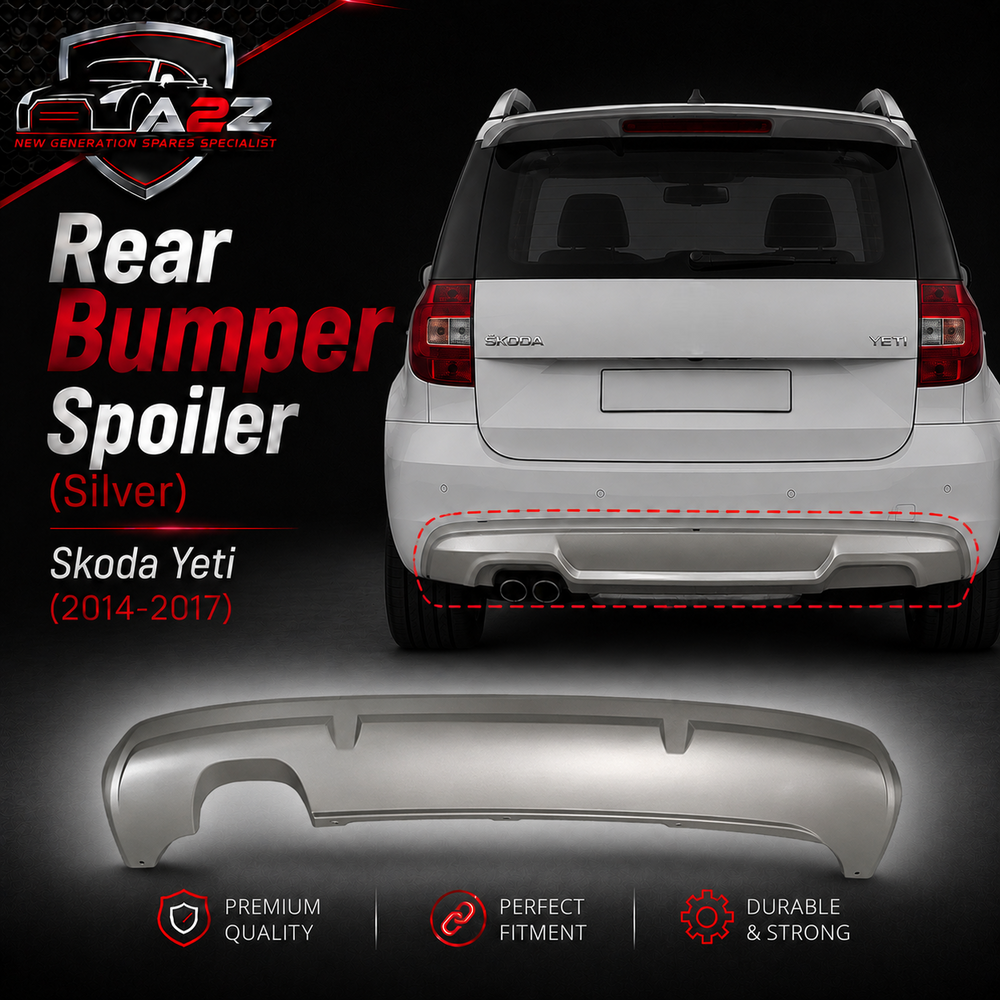 Rear Bumper Spoiler Silver 5L6807835D Compatible With Skoda Yeti (2014-2017) Tag No.701A