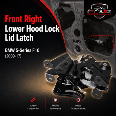 Front Right Lower Hood Lock Lid Latch 51237183762 Compatible With BMW 5-Series F10