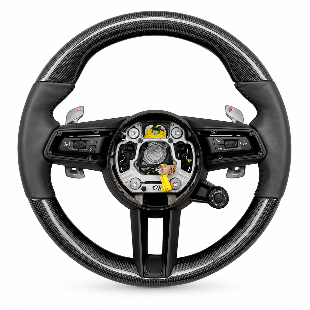 Carbon Fiber Steering Wheel (Gloss Carbon Finish) Compatible With Porsche All Models