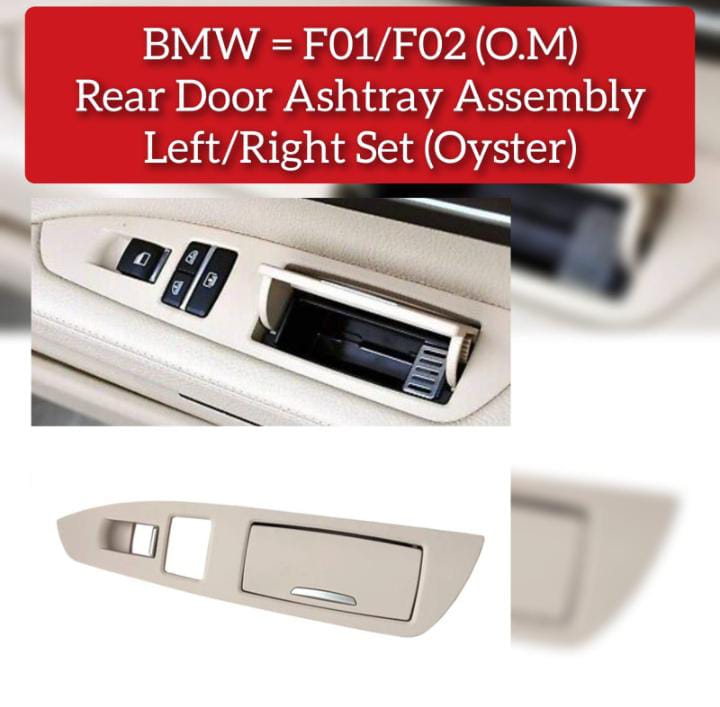 Rear door ashtry assembly with curtain folding switch hole NEW Model Left 51427322881 Right 51427322882 Compatible With BMW F01/F02 7 Series 2014-2017