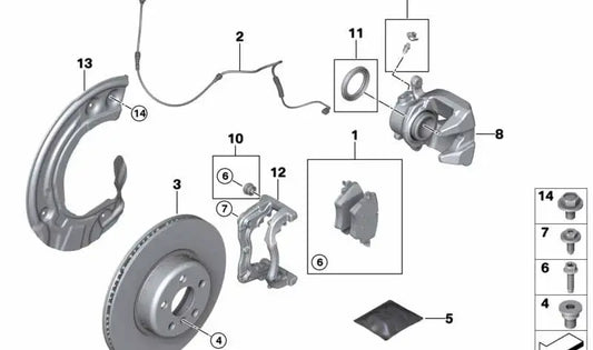 Front Brake Disc Set 34106879287 Compatible With BMW G20 G28