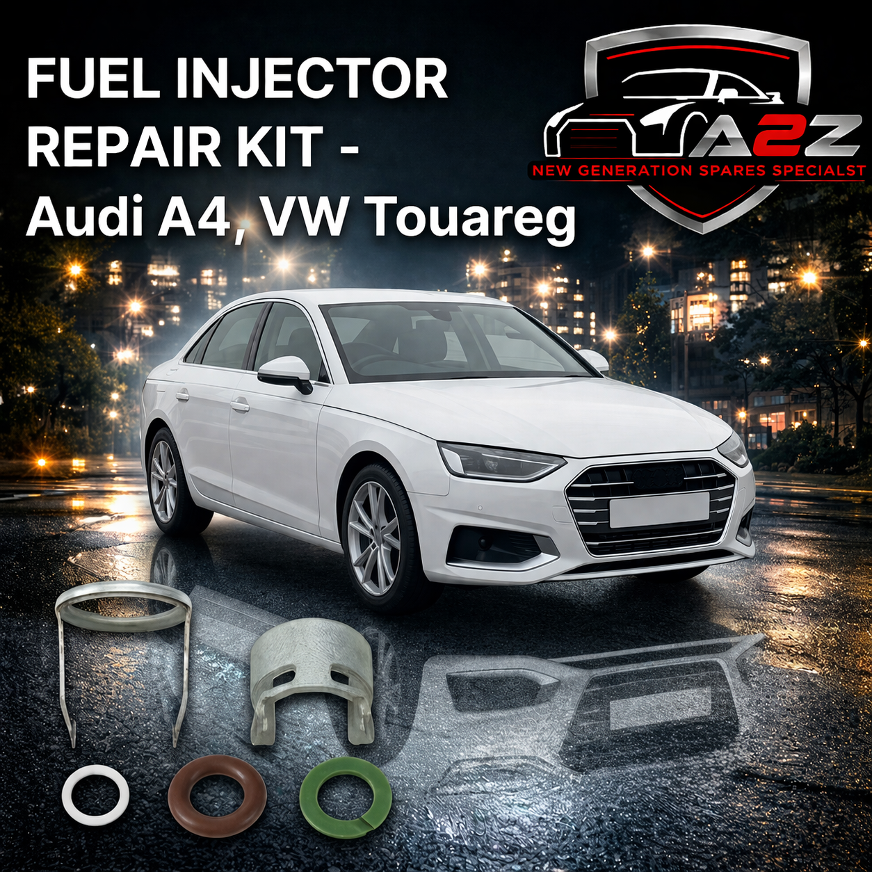 Fuel injector repair kit 06E998907E Compatible With Audi A4, A5, A6, A7, A8, Q5, Q7, R8, Volkswagen Touareg