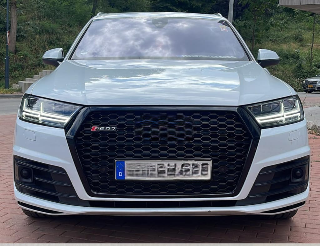 RSQ7 Full Black Honeycomb Show Grill Compatible With Audi Q7(2016-2019) Tag No.167