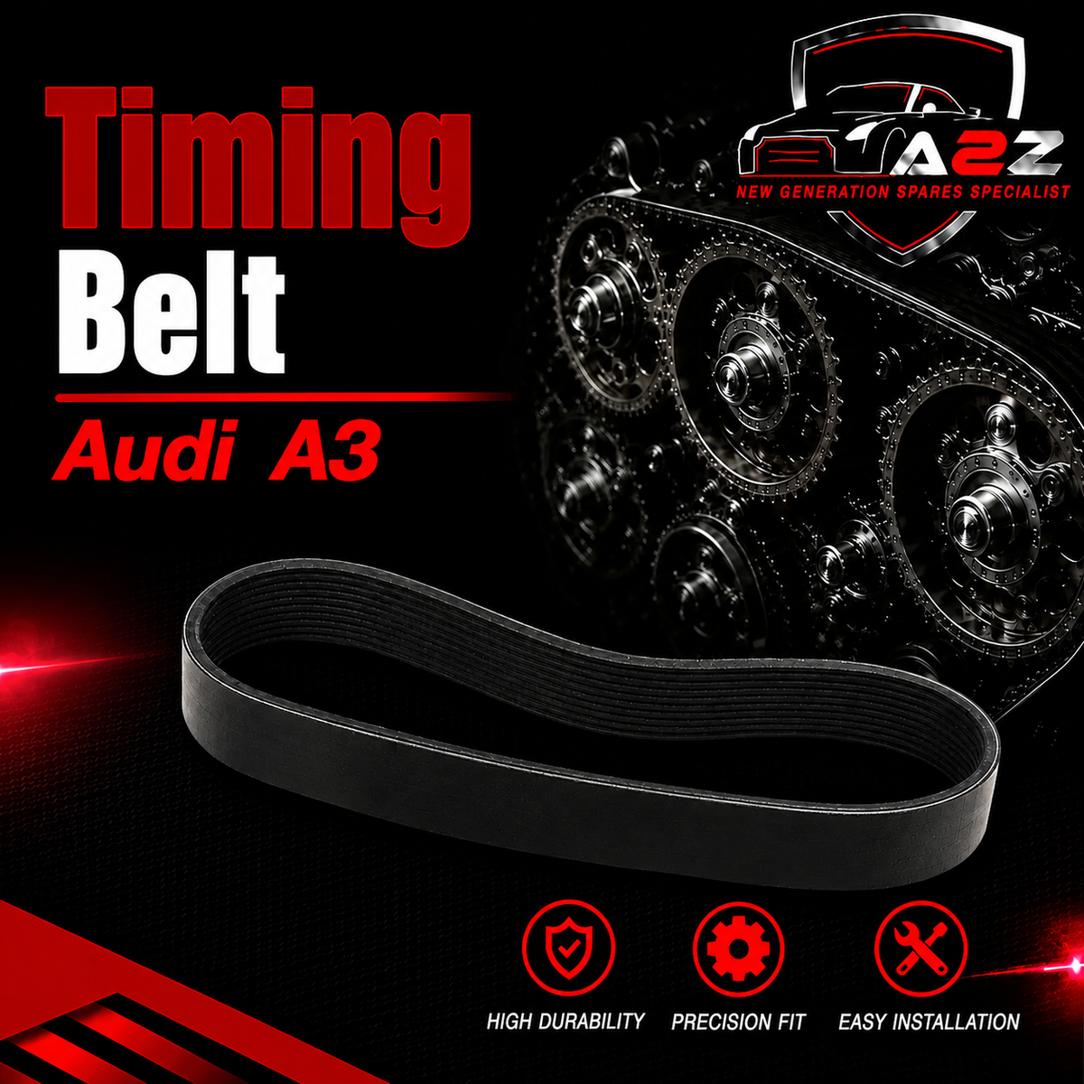 Timing Belt 6PK1009 04E260849B 6019970192 A6019970192 Compatible With Audi A3 Tag-BEL-43