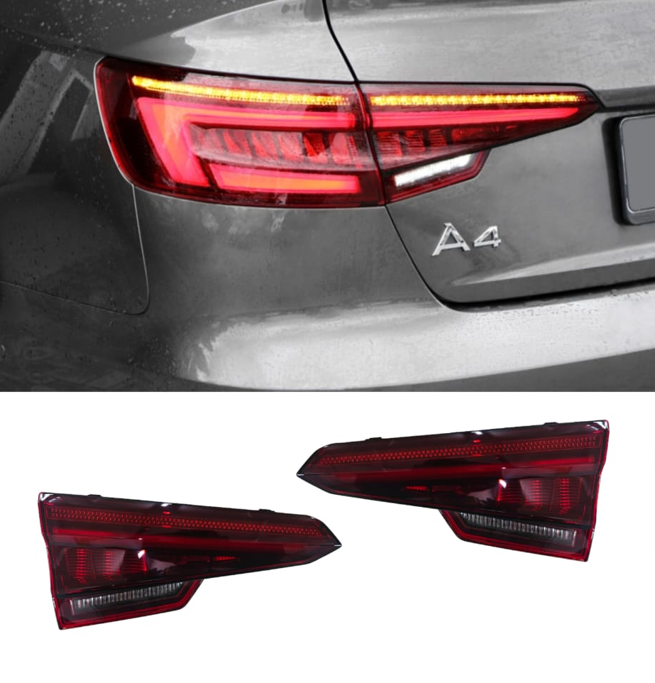 Matt Red Dickey Light Assy Left 8W5945093G & Right 8W5945094G Compatible With Audi A4 (2016-2019) Tag No.163