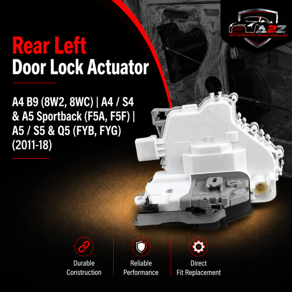 Rear Left Door Lock Actuator 8X0839015E Compatible With A4 B9 (8W2, 8WC) | A4 / S4 &  A5 Sportback (F5A, F5F) | A5 / S5 & Q5 (FYB, FYG) (2011-18)