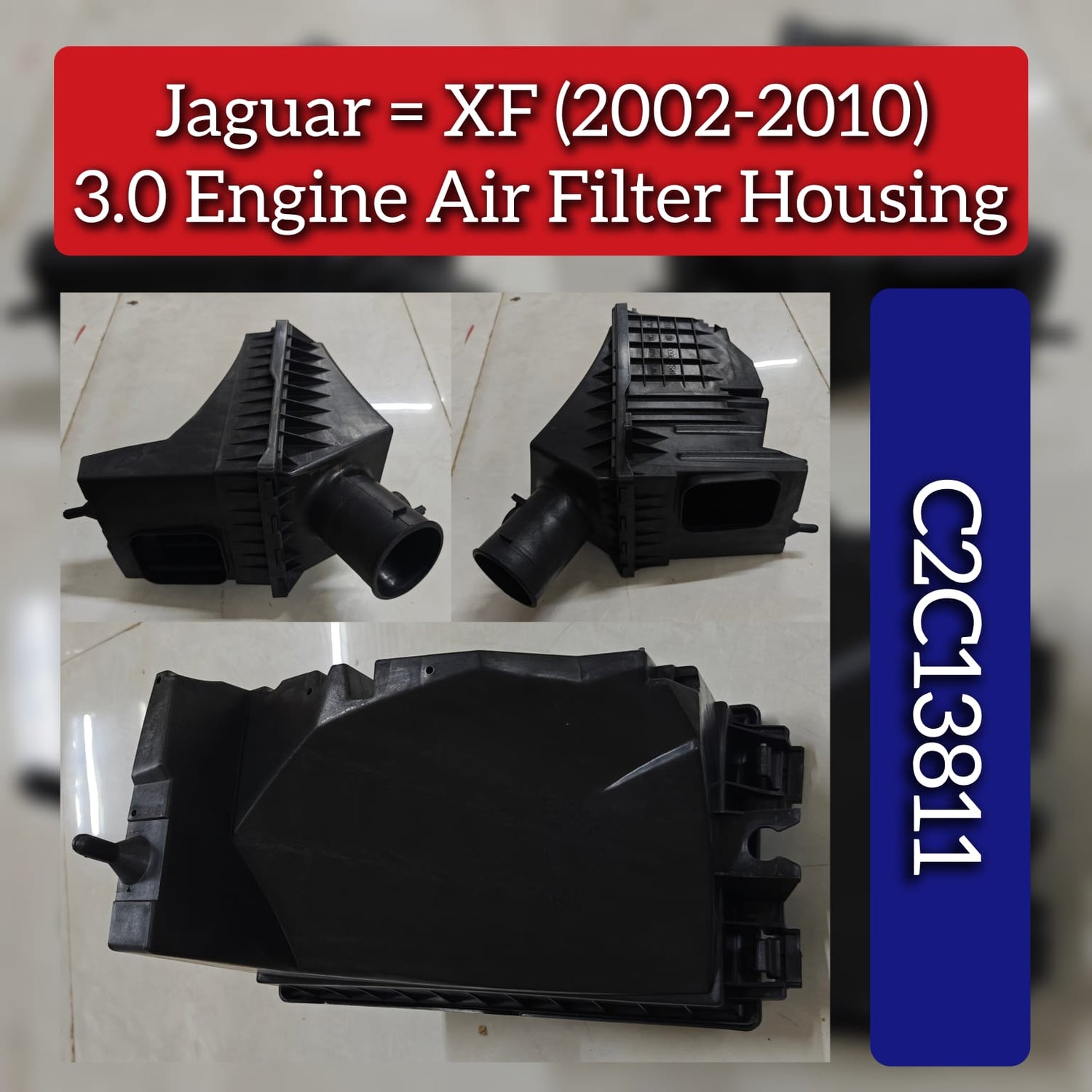 3.0 Engine Air Filter Housing C2C13811 Compatible With Jaguar XF (2002-2010)