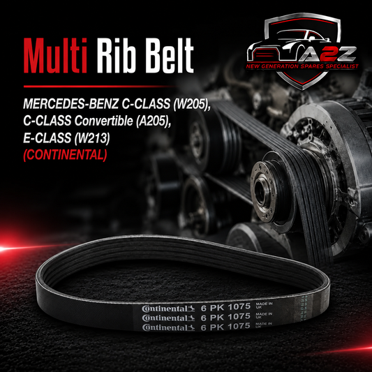 Multi Rib Belt Kit 6PK1075K1 Compatible With MERCEDES-BENZ C-CLASS (W205), C-CLASS Convertible (A205), E-CLASS (W213) (CONTINENTAL)