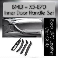 Inner Door Pull Handle With Leather Cover Full Set 51416975792 51416969401L 51416969402R 51417256385L 51417256386R/ 51416975792 51416969401L 51416969402R 51416970235L 51416970236R Compatible With BMW E70/E71/E72 X5 X6