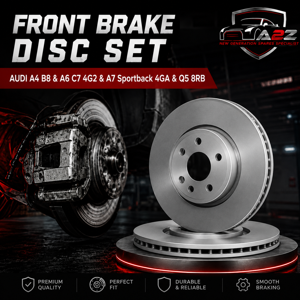 Front Brake Disc Set 8R0615301C 8R0615301D 8R0615301F Compatible With AUDI A4 B8 & A6 C7 4G2 & A7 Sportback 4GA &  Q5 8RB (ALBRO)