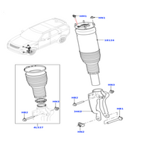 Front Left  Air Suspension Shock Absorber Strut  LR081564 LR102253 Compatible With  LAND ROVER DISCOVERY V (L462)
