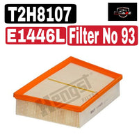 Air Filter E1446L & T2H8107 & LX4392 Compatible With  LAND ROVER DISCOVERY SPORT (L550) & RANGE ROVER EVOQUE (L538) Tag No.93