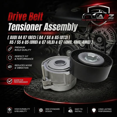 Belt Tensioner With Pulley 06E903133T Compatible With AUDI A4 B7 (8EC) | A4 / S4 & A5 (8T3) | A5 / S5 & Q5 (8RB) & Q7 (4LB) & Q7 (4MB, 4MG, 4MQ)