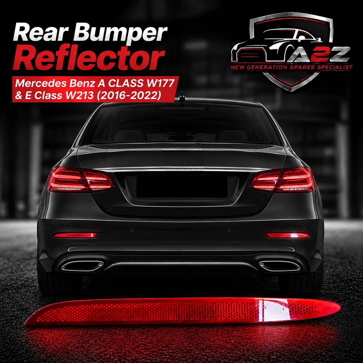 Rear Bumper Reflector Compatible With Mercedes Benz A CLASS W177 & E Class W213 (2016-2022) | Rear Bumper Reflector Left 2138202500 & Right 2138202600 Tag No.109